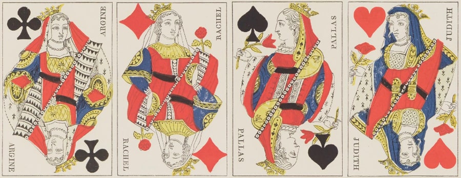 Reines du jeu de cartes français